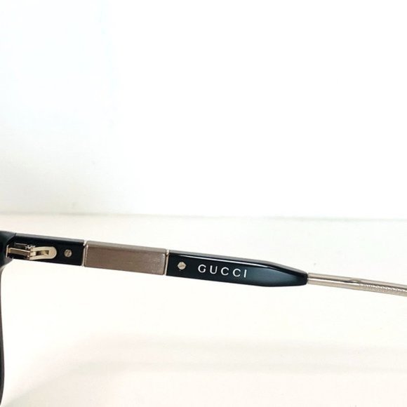 🔥 NEW MEN'S GUCCI BLACK & STEEL SUNGLASSES W/ CASE - Picture 5 of 10